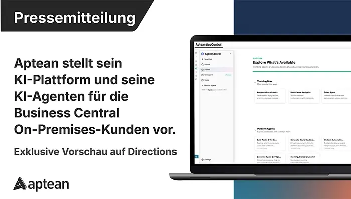 Aptean stellt sein KI-Plattform und seine KI-Agenten für seine Business Central On-Premises-Kunden vor