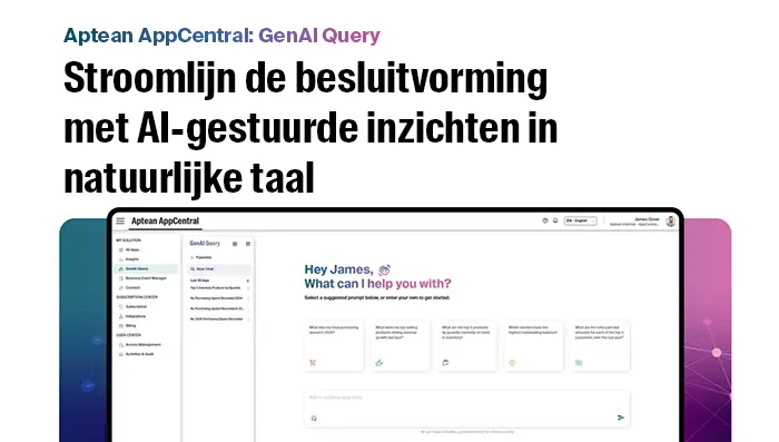 Aptean Intelligence: GenAI-query voor inzichten in natuurlijke taal