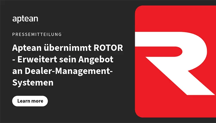 Aptean übernimmt ROTOR - Erweitert sein Angebot an Dealer-Management-Systemen