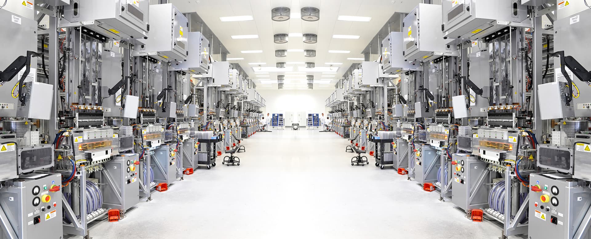 High-tech manufacturing equipment inside an industrial production facility